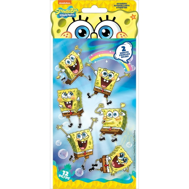 Spongebob Squarepants Stickers Decal Sheet 6.5" x 4" Nickelodeon NEW Spongebob Squarepants Stickers Decal Sheet 6.5" x 4" Nickelodeon NEW